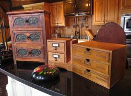 (4) Wooden Decorative Storage Boxes