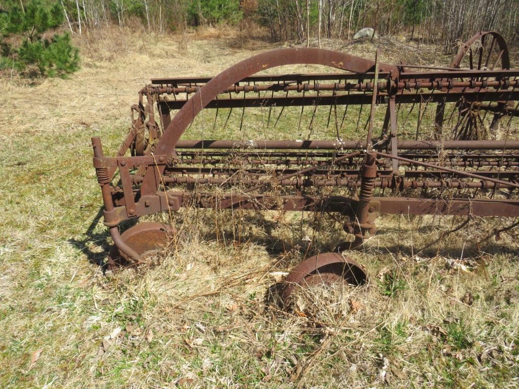 Antique Draw Behind Side Distribution Hay Rake