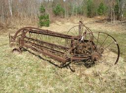 Antique Draw Behind Side Distribution Hay Rake