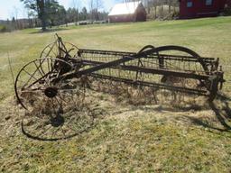 Antique Draw Behind Side Distribution Hay Rake