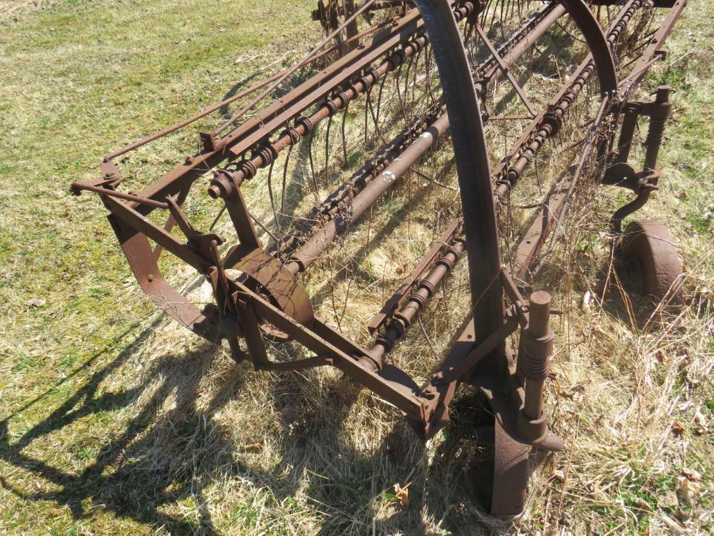 Antique Draw Behind Side Distribution Hay Rake