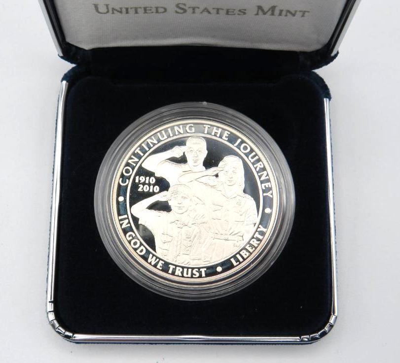 2010 U.S. Boy Scouts of America Proof Silver Dollar