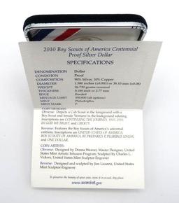 2010 U.S. Boy Scouts of America Proof Silver Dollar