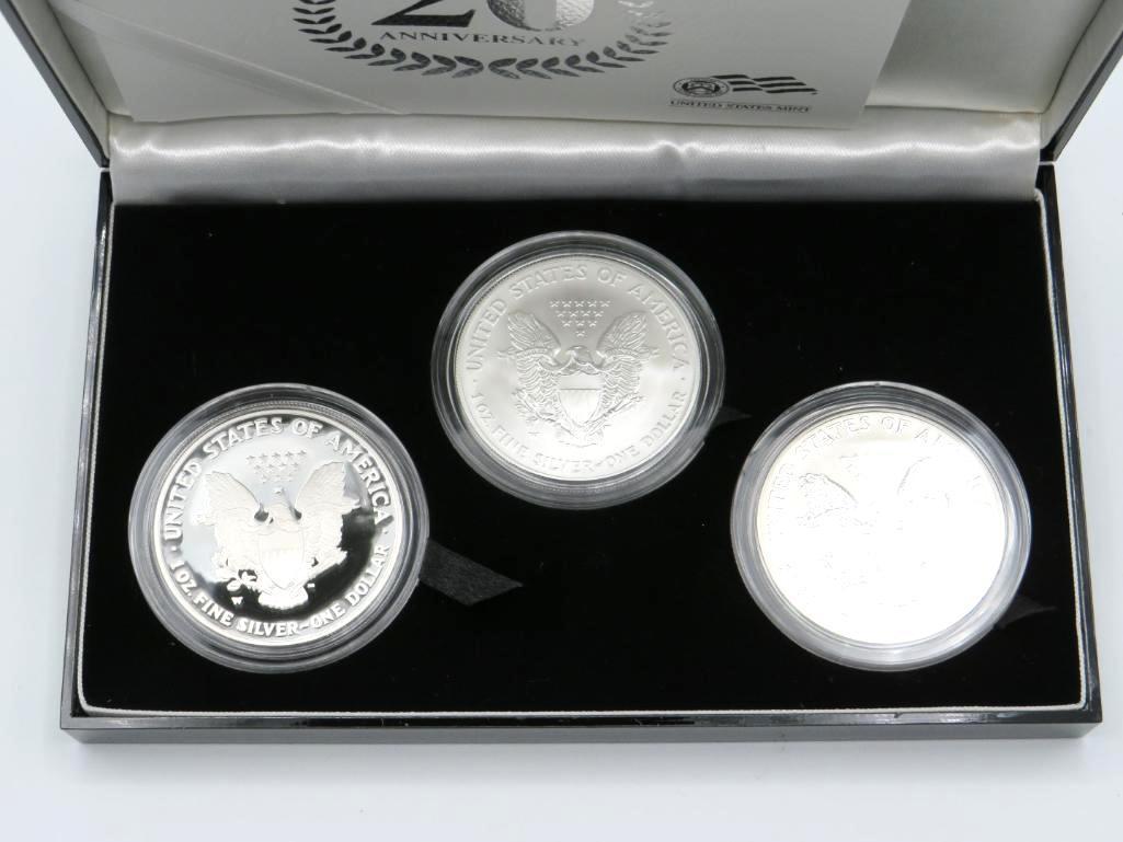 U.S. American Eagle 20th Anniversary Silver Coin Set