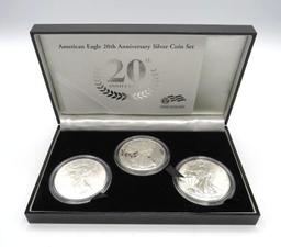 U.S. American Eagle 20th Anniversary Silver Coin Set