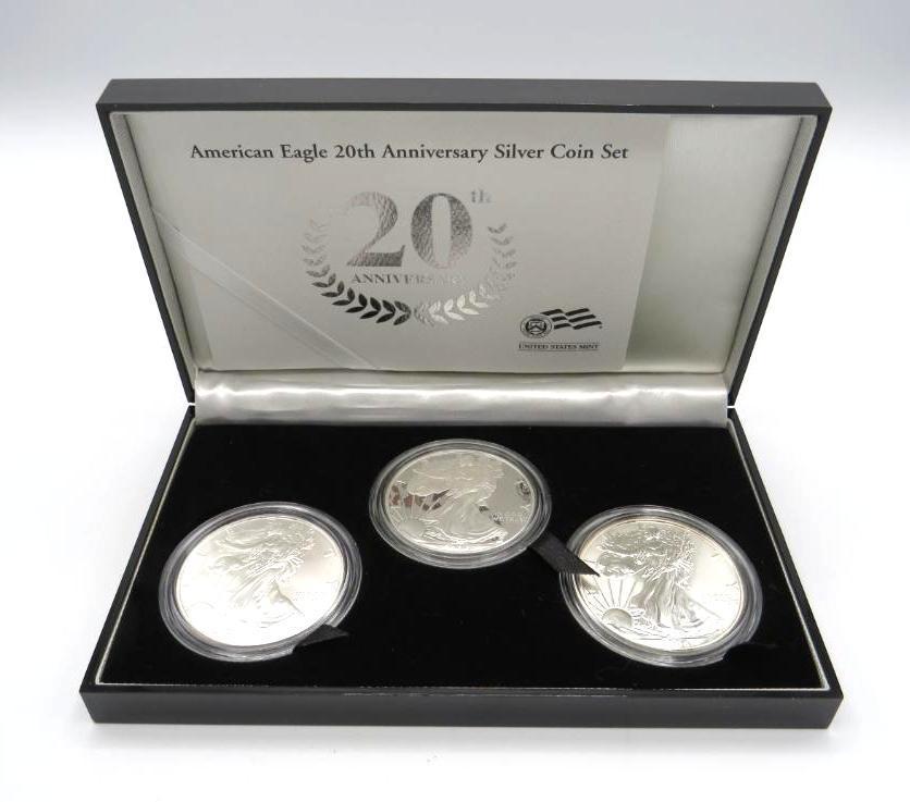 U.S. American Eagle 20th Anniversary Silver Coin Set