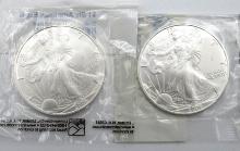 (2) 2006 U.S. Silver Eagle Coins