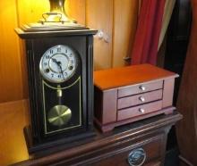 Jewelry Box w/ Mirror & Kassel Wood Clock