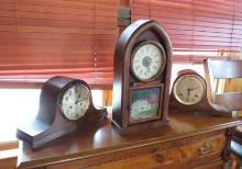 (3) Wooden Clocks
