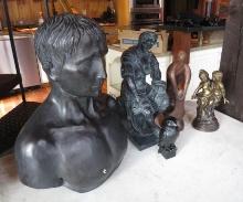 (5) Decorative Hand Carved Sculptured