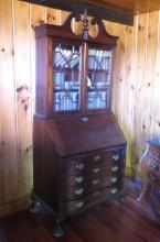 Vintage Mahogany Secretary Desk w/ Contents