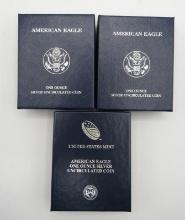(3) U.S. Silver Eagle Uncirculated Coins