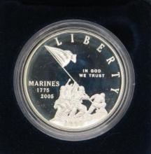 2005 U.S. Marine Corps. 230th Anniversary Proof Silver Dollar