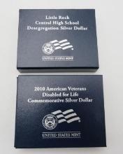 (2) U.S. Uncirculated Commemorative Silver Dollars