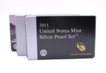 (3) U.S. Silver Proof Sets