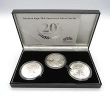 U.S. American Eagle 20th Anniversary Silver Coin Set