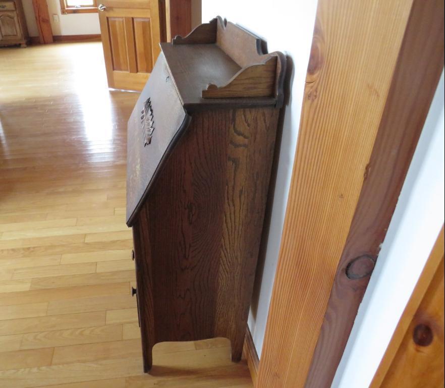 Larkin 3-Drawer Oak Secretary