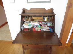 Larkin 3-Drawer Oak Secretary