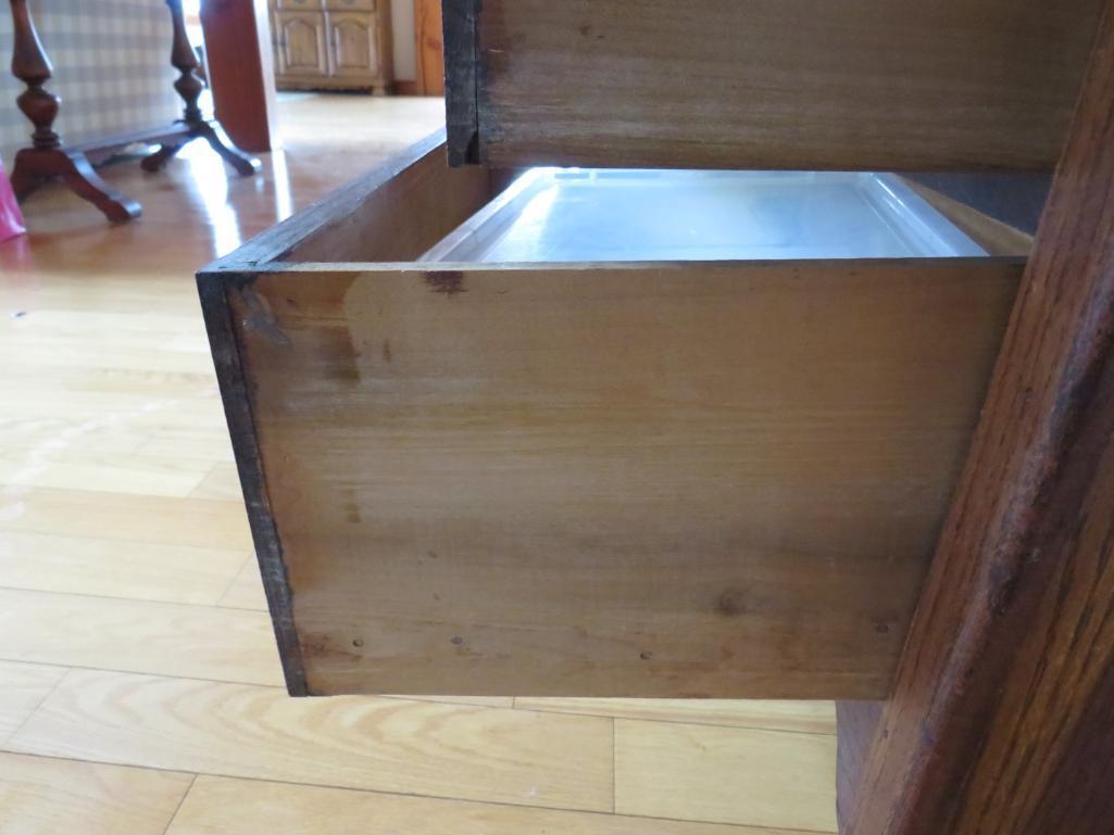 Larkin 3-Drawer Oak Secretary