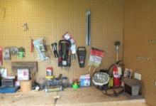 Contents of Wall & Workbench in Garden Shed