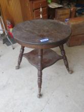 Antique Oak Clawfoot Stand