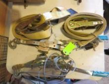 (2) Cable Pullers (2) 2" Ratchet Straps