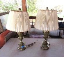 (2) Brass Living Room Lamps