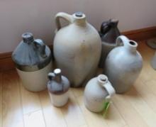 (6) Salt Glazed Jugs