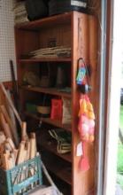 6-Shelf Pine Storage Shelf w/ Garden Supplies