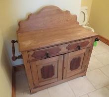 Oak & Walnut Commode