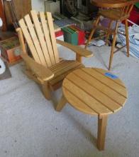 Child's Adirondack & Side Table