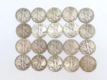 (20) U.S. Liberty Walking Half Dollars