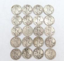 (20) U.S. Liberty Walking Half Dollars
