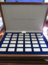 (37pc.) Franklin Mint Sterling Silver Presidential Ingot Set