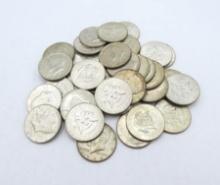 (40) Silver Clad U.S. Kennedy Half Dollars