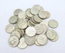 (47) Silver Clad U.S. Kennedy Half Dollars