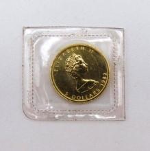 1992 Canada 1/10 Ounce Gold Maple Leaf