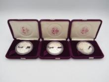 (3) U.S. American Eagle 1 Ounce Proof Silver Coins
