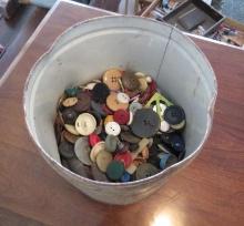 Container of Vintage Buttons