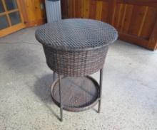 Faux Wicker Stand