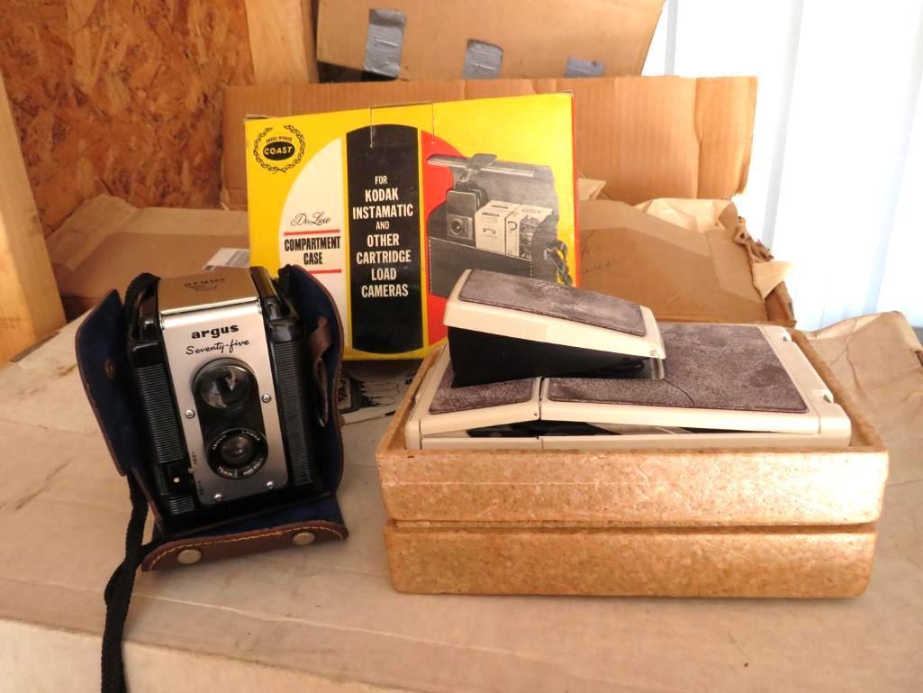 Argus Seventy-Five 180mm Camera & Polaroid SX-70 Land Camera