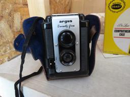 Argus Seventy-Five 180mm Camera & Polaroid SX-70 Land Camera
