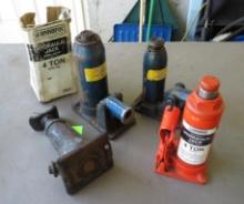 (3) Bottle Jacks & (1) Screw Jack