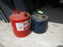 (2) Vintage Eagle Steel Gas Cans