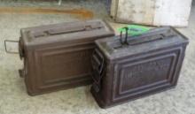 (2) Crown US Metal Ammo Cans