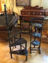 (2) Wood Decorative 3-Tier Stands