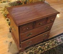 3-Drawer Wood Side Table