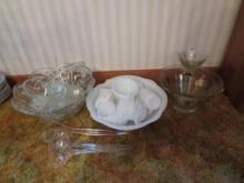 (2) Punch Bowl Sets & Chip & Dip Bowl