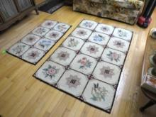 (2) New Jamestown 100% Wool Hand Hooked Rugs