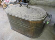 Copper w/Tin Lid Wash Tub